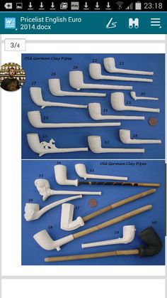 Clay pipes Churchwarden Pipe, Flint And Steel, Clay Pipes, Handmade Pipe, Prop Making, Pipes And Cigars, Pipe Dream, Natural Clay, Pot Lids