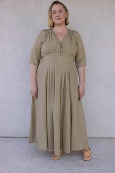 the olympia dress in khaki – Kara Thoms Boutique Spring Khaki Linen Dress, Khaki Cotton Summer Dress, Elegant Khaki Dress For Daywear, Chic Khaki Dress For Daywear, Classic Beige Linen Dress, Neutral Cotton Dress For Daywear, Classic Cotton Dress With Relaxed Fit, Daywear Midi Dress With Natural Waistline, Taupe Spring Workwear Dress