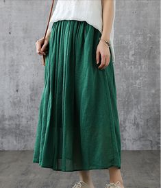 Elastic Waist Women Skirts Summer Simple Skirt,Organza fabric,soft and breathy,comfy and make you looks grace with this women Linen skirts.also could be made with any size. Material:Cotton linen Size(CM): Waist:68cm-108cm, length: 90 cm, Hipline:130 cm Measuring Method: Click to view the measurement method Shipping: we ship worldwide the USPS takes about 10-15 days if you want a express shipping,please contact with us Payment: we accept payment by PayPal and credit card.if you would like paid by Skirt Organza, Linen Skirts, Linen Dress Summer, Skirts Summer, Simple Skirt, Shirt Blouses Women's, Summer Linen Dresses, Wool Coat Women, Silver Necklaces Women