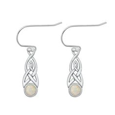 Sterling Silver White Simulated Opal Celtic Hook Earrings .925 New Jewelry Female Unisex All our silver jewelry is crafted from .925 silver also commonly referred to as sterling silver. Sterling silver is the standard for beautiful high-quality silver jewelry and cannot be replicated by lower priced silver plated jewelry. It is 92.5% pure silver, mixed with alloys to add strength and durability to stand the test of time. Keep your fine jewelry shiny and elegant by storing it properly. Jewelry ne Nickel Free Sterling Silver Spiritual Earrings, Symbolic Moon-shaped Sterling Silver Earrings, Nickel-free Silver Crystal Earrings For Spiritual Use, Nickel-free Sterling Silver Spiritual Earrings, Adjustable Nickel-free Opal Earrings, Tarnish Remover, Silver Plated Jewelry, Hook Earrings, Plastic Bag