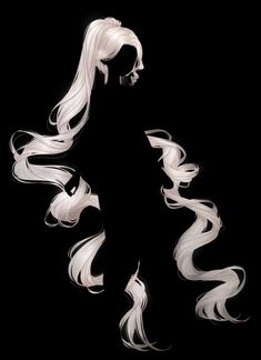 a woman with long white hair in the dark