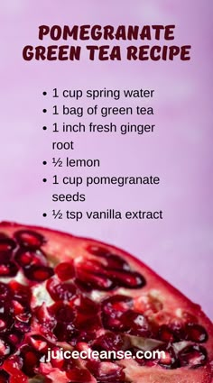 Is green tea with pomegranate good for you | Green Tea with Pomegranate | Green Tea with Lemon and Pomegranate Recipe | pomegranate green tea benefits Green Tea With Lemon, Pomegranate Recipe, Pomegranate Drinks, Pomegranate Green Tea, Pomegranate Tea, Tea Blends Recipes, Tea With Lemon, Pomegranate Recipes, Detox Tea Recipe