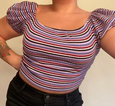 Striped Crop Top from Wild Fable (Target) Size Large - Worn twice, excellent condition. ** PLEASE NOTE ** Our shop does not accept returns. Top Puff Sleeve, Junior Shirts, Ladies Clothing, Cropped Tube Top, Striped Crop Top, Sleeves (women), Wild Fable, Tube Top, Womens Clothing Tops