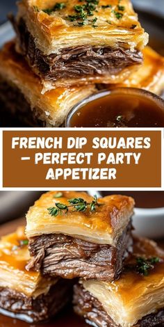 french dip squares - perfect party appetizer