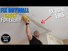 How To Fix Cracked Drywall Ceiling, Fixing Cracked Plaster Walls, Fix Ceiling Drywall, Fixing Drywall Cracks, Repair Drywall Cracks, How To Patch Cracks In Drywall, Ceiling Cracks Repair, How To Fix Ceiling Drywall, Cracked Ceiling Repair