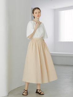 Composition : 69% nylon 27% cotton 4% polyurethaneColor : PBEIGE_S,PBEIGE_M,BLACK_S,BLACK_MCountry of Origin : Republic of Korea Cotton Skirt, Cute Dresses, Dress Skirt, Casual Women, Midi Skirt, Composition, Dresses Skirts, Skirt, Clothes For Women