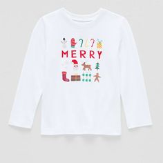 Stock his wardrobe with holiday-ready essentials like this cute Okie Dokie toddler and little boys' long-sleeve t-shirt featuring a festive graphic design on the front. It's made from a soft jersey cotton-blend and has a regular-fit and a crew neck. Closure Type: Pullover HeadFit: Regular FitNeckline: Round NeckSleeve Length: Long SleeveApparel Length: 16.5 InchesFiber Content: 60% Cotton, 40% PolyesterFabric Description: JerseyCollar: Round CollarCare: Machine WashMaterial: Cotton, PolyesterCou Kids Christmas Tee Shirts, Toddler Christmas Shirts Snowman, Kids Snowman Shirts Vinyl, Toddler Christmas Sweatshirt, White Long Sleeve T-shirt With Character Print, Okie Dokie, Tops Graphic, Holiday Ready, Boys Long Sleeve