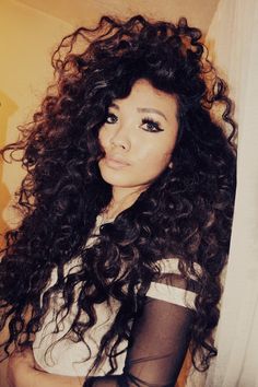 ( Hair Wont Grow, Crazy Curly Hair, Wild Curly Hair, Hair Dark, Curly Hair Care, Long Curly Hair