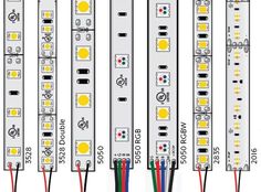 the different types of leds are shown in this diagram, and each one is connected to