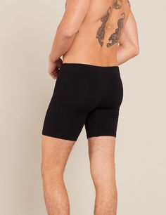 Seam-free waistband for a comfortable fit. Enjoy unparalleled freedom with the elimination of traditional elastic discomfort, providing a seamless and smooth feel against your skin. Gentle support with a soft ribbed design. Mid-thigh length for a slightly longer boxer style. Fitted Mid-thigh Boxer Briefs For Sports, Anti-odor Midweight Sports Boxer Briefs, Functional Black Moisture-wicking Boxer Briefs, Compressive Moisture-wicking Boxer Briefs For Sports, Functional Midweight Boxer Briefs Multi-pack, Name Change, Boxer Briefs, Briefs, Mid Length