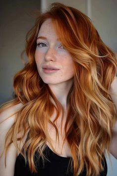 Ginger Hair with Blonde Highlights Ginger Hair With Blonde, Ginger Hair With Blonde Highlights, Blonde Highlights Long Hair, Auburn Hair With Highlights, Deep Auburn Hair, Deep Red Hair Color, Dark Ginger Hair, Burgundy Red Hair, Cinnamon Hair Colors