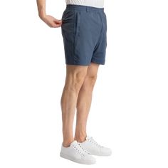 95% Nylon & 5% Spandex, khaki stretch fabric with a silky-soft spandex liner. Khaki Shorts, Mens Outfitters, Stretch Fabric, Elastic Waist, Comfort Fit, Navy Blue, Spandex, Elastic, Zipper