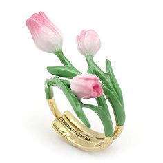 Tulip Ring– GOOD AFTER NINE Rich Bf, Tulip Ring, Pearl Flower Ring, Flower Rings, Flower Collection, Ring Flower, Chunky Jewelry, Jewelry Essentials, Funky Jewelry