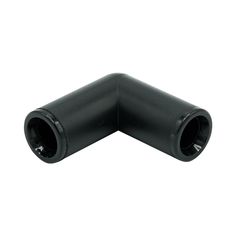 an angled black pipe on a white background