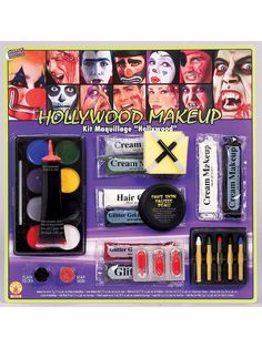 Hollywood Makeup Center Kit - costumesupercenter.com Halloween Doll Makeup, Scar Wax, Black Teeth, Fake Skin, Crazy Costumes, Hollywood Makeup, White Hair Color, Doll Makeup, Cream Makeup