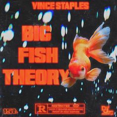 an advertisement for a fish theory book with a goldfish in the water and words on it