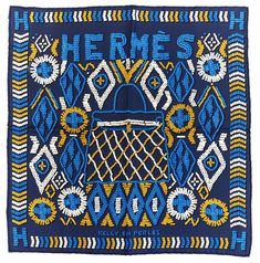 Hermes Carre 70 Scarf  "KELLY EN PERLES" Blue Silk Scarf Brand : HERMES Design by -  Issued - Item : Scarf Size : 65cm * 65cm Material : 100% Silk Condition Score: B+ -- Buying Guide -- If you are buying a gift or an item in very good condition, we recommend that you choose at least B+ condition or higher. B condition is for daily use, C-D condition is too bad for daily use. (For the same type of item, the higher the price, the better the condition.) [Condition Rate] S or N - New or MINT Excelle Blue Silk Scarf, Hermes Design, Hermes Scarf, Ornament Frame, Scarf Design, Blue Silk, Buying Guide, Silk Scarf, Scarf Wrap