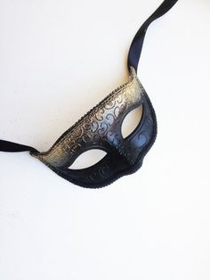 Black and Gold Masquerade Mask, Mens Masquerade Mask, Masquerade Ball Mask, Unisex Face Mask, Black Black Eye Mask For Masquerade, Elegant Black Masks And Prosthetics For Theater, Black Formal Masquerade Mask For Halloween, Black Formal Eye Mask Masquerade, Black Venetian Mask For Carnival, Formal Black Eye Mask, Black Formal Eye Mask, Black Gothic Fitted Masquerade Mask, Fitted Black Masquerade Mask For Halloween