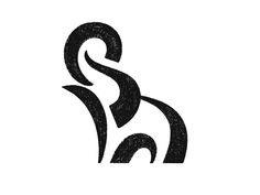 a black and white logo with the letter s