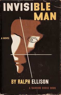 the invisible man book cover with an image of a person's face and lines on it