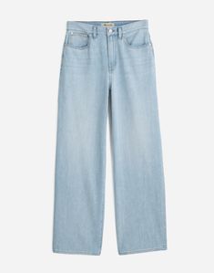 The Perfect Vintage Wide-Leg Crop Jean in Fitzgerald Wash Modern Straight Hem Summer Jeans, Light Wash Straight Leg Jeans For Elevated Casual, Light Indigo Relaxed Fit Mid-rise Jeans, Modern Light Wash Denim Bottoms, Modern Relaxed Fit Light Wash Jeans, Modern Rigid Denim Jeans For Spring, Classic Denim Blue Jeans For Summer, Modern Jeans For Everyday Summer Wear, Classic Blue Jeans For Summer