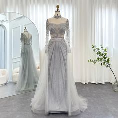 Dreamy Vow Luxury Champagne Mermaid Dubai Evening Dress with Detachable Overskirt Arabic Women Wedding Formal Party Gowns 265 Wedding Dress Overskirt, Dubai Evening, Arabic Women, Luxury Champagne, Champagne Evening Dress, Gold Evening Dresses, Custom Bridesmaid Dress, Pink Evening Dress, White Evening Dress