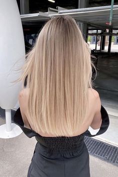 Air Touch Hair Blond, Air Touch Hair, Blonde Airtouch, Beige Blonde Hair, Sombre Hair, Straight Blonde Hair