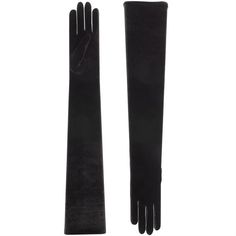 Velvet Opera Gloves, Black Gloves