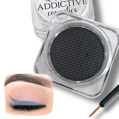 DARK GRAY is a matte gray eyeliner that comes with a FREE eyeliner brush!  NEW! Our water activated eyeliners are so easy to use and will last forever! Simply put a drop of water. Swirl brush around to make it paste, then apply! Can also be used for eyeshadow art and body paints. Comes with a free eyeliner brush! Mineral eyeliners are made from pigments straight from Mother Earth's finest ingredients. No harsh chemicals, synthetic dyes, preservatives, fragrances, dyes, parabens, or fillers added. Non Comedogenic, Gluten Free, Soy Free, Hypoallergenic, Vegan and NEVER tested on animals! Comes in a 5 gram jar with eyeliner applicator brush.   Ingredients:  Sericite Mica, Titanium Dioxide, Iron Oxides, Magnesium Stearate. Vegetable Glycerine, Distilled Water, Kaolin Clay, Water Activated Eyeliner, Gray Cake, Eyeshadow Art, Gray Eyeliner, Cake Eyeliner, Water Swirl, Natural Face Cream, Natural Mascara, Natural Fragrance Oil