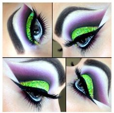 Girl Beetlejuice, Beetlejuice Diy, Purple Cut Crease, Maleficent Makeup, Drag Make-up