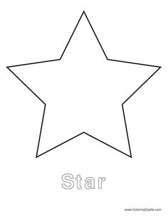 a star that has the word star on it and is outlined in white with black lettering