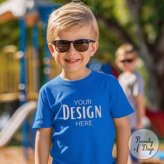 ✨ The Boy Royal Blue Bella Canvas 3001 T-shirt mockup features an adorable boy donning sunglasses, soaking up the sunny vibes against the backdrop of a playground. 🌟 Elevate Your Brand with Limitless Possibilities! 🌟 Get ready to take your designs to the next level with our high-resolution digital mockup! This Mockup is perfect for showcasing your creations in stunning detail. With this immediately uploadable JPG file, you'll have the freedom to easily place any design on the mockup, resize an Sunny Vibes, Digital Mockup, T Shirt Mockup, Royal Blue Color, Tshirt Mockup, Shirt Mockup, Jpg File, Design Store, Summer Outfit