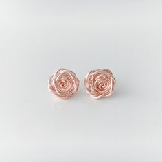 Rose Gold Earrings Rose Earrings Rose Studs Flower Rose Gold Earrings Aesthetic, Rose Earrings Gold, Affordable Bridesmaid Gifts, Rose Gold Chandelier Earrings, Rose Earring, Rose Gold Jewellery, Rose Gold Stud Earrings, Gold Flower Earrings, Jewelry Stacking