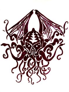 an octopus tattoo design on a white background