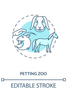 the petting zoo logo is shown with two dogs and a cat on it's back