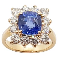 Certified Unheated Cornflower Blue Sapphire 4.11 carats with Diamond 1.37 carats Ring set in 18 Karat Rose Gold Settings (Lotus Gemology) Width: 1.4 cm Length: 1.4 cm Ring Size: 52 Total Weight: 7.45 grams Blue Sapphire Width: 0.8 cm Length: 0.8 cm "We first opened doors in 1980 when it was then situated in the vicinity of the Victory Monument; a small and modest storefront with a couple of counters. From its humble beginnings to where it stands today, our company has proven its abilities as a j Cornflower Blue Sapphire, Blue Sapphire Diamond Ring, Blue Sapphire Diamond, Cornflower Blue, Solitaire Ring, 18k Rose Gold, Ring Set, Ring Sets, Or Rose