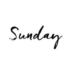 the word sunday written in black ink