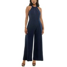 Easily add style to your wardrobe with this women's Nina Leonard glitter twist neck jumpsuit.Click on this WOMEN'S GUIDE to find the perfect fit and more! Easily add style to your wardrobe with this women's Nina Leonard glitter twist neck jumpsuit.Click on this WOMEN'S GUIDE to find the perfect fit and more! FEATURES Twist neck 2 pockets Zipper back Sleeveless Halter necklineFIT & SIZING True to size 60-in. length from shoulder to hem 30-in inseam 25-in leg opening Wide leg openingFABRIC & CARE Elegant Fitted Shimmer Jumpsuits And Rompers, Shimmer Jumpsuits And Rompers For Party Season, Elegant Fitted Jumpsuits And Rompers With Shimmer, Elegant Shimmer Jumpsuits And Rompers For Night Out, Elegant Shimmer Jumpsuit For Night Out, One Piece Outfit, Halter Neckline, Womens Clothing Sizes, Clothing Size Chart