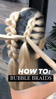 Hair Education, Basketball Hairstyles, Bubble Braids, Beautiful Braided Hair, Hair Drawing, Cool Braids, Hair Brained, Hair Routine, Braided Hairstyles Tutorials