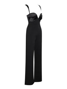 We keep the design at a minimal and turned the stunning all up. Cut from a blend of stretch crepe and satin, Onika is a form-fitting straight leg jumpsuit. Featuring a wired supported cups, pockets, and a concealed zipper, this style is perfect for any formal or semi-formal event. Style with a pair of sky-high heels and a statement clutch to tie everything together. Fully Lined Wired Supported Cups Concealed zipper Closure Material: Stretch Crepe / Double Duchess Light Weave Satin Stretch Factor Chic Fitted Satin Jumpsuits And Rompers, Sleeveless Satin Jumpsuits For Evening, Fitted Satin Strapless Jumpsuit For Night Out, Fitted Satin Jumpsuit And Romper For Party, Elegant Full-length Strapless Jumpsuit For Party, Chic Satin Jumpsuits And Rompers For Evening, Fitted Jumpsuits And Rompers For Dinner, Chic Fitted Jumpsuits And Rompers For Dinner, Evening Strapless Satin Jumpsuit