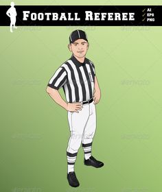 a football referee standing with his hands on his hips - sports / activity conceptualls