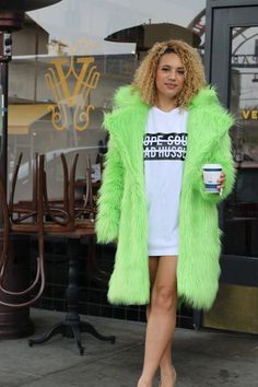 For the fashion risk taker! The perfect coat to add an additional pop to your outfit. Wear day or night to complete your next look. Fur Coat Long, Long Faux Fur Coat, Risk Taker, Coat Fur, Perfect Coat, Faux Fur Coat, Biker Shorts, Bike Shorts, Fur Jacket