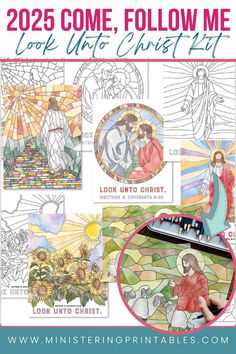 the bible coloring book with images of jesus and mary