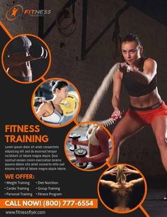 a flyer for a fitness training program