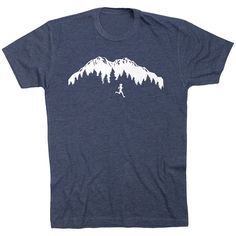 Show off your trail runner pride in our short sleeve tee featuring our exclusive Trail Runner in the Mountains design. The tee is made from soft, lightweight, and slightly heathered material. Our crewneck short sleeve tee has a relaxed, unisex fit that looks great when paired with any choice of athletic or everyday bottoms. This stylish short sleeve tee is perfect for everyday wear and an ideal running gift for any occasion. Running Design, Running Gift, Trail Runner, Running Gifts, Trail Runners, Running Short, Running Shirts, Running Clothes, Knit Set