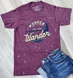 Explore the world with our Wonder tee! Made of a 50/50 cotton-polyester blend, it's perfect for any adventure -- and its message will keep you pondering the possibilities. Wander about in comfortable, stylish fashion! Explore The World, Stylish Fashion, 50 50, Wonder, The World