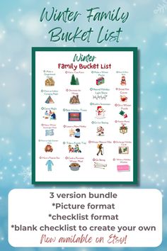 the winter family bucket list for families