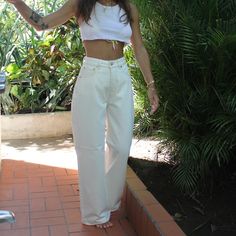 Brand New With Tags, High Waisted, Baggy Wide Leg Flare White Jeans. So Cute, Brand New But Way Too Long For Me. Modeled On 5’2. Would Better Fit Someone With Long Legs. Waist 27” Inseam Length 34” Tags: Heavy Manners, Madison Beer Chic Ralph Lauren Straight Leg Bottoms, Chic Ralph Lauren High-waisted Pants, Chic High-waisted Ralph Lauren Pants, Chic High-waisted Pants By Ralph Lauren, Chic Ralph Lauren Spring Pants, Ralph Lauren Chic Spring Pants, Ralph Lauren Straight Leg Bottoms For Summer, Ralph Lauren Summer Straight Leg Bottoms, Casual White Ralph Lauren Bottoms