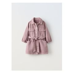 BELTED TWILL DRESS Trench Coat Dress, Cardigan Sweater Vest, Appliques, Shirt Blouses Tops, Zara Kids, Tshirt Skirt, Overall Dress, Shirt Collar, Knitwear Cardigan