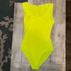 One Size New Without Tags Like Green/Yellow Bodysuit. Yellow Bodysuit, Like Green, Peach Love, Green Yellow, Lime Green, California, Womens Tops, Tags, Yellow